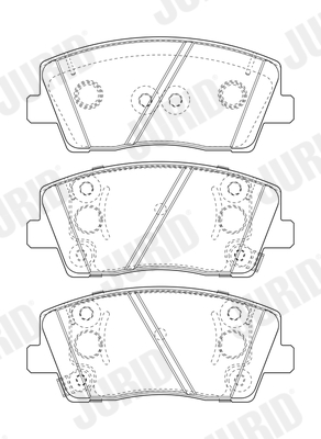 JURID 573820J Kit pastiglie freno, Freno a disco-Kit pastiglie freno, Freno a disco-Ricambi Euro