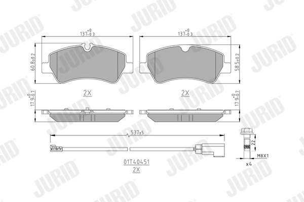 TRW GDB3236 COTEC Bremsekloss sett
