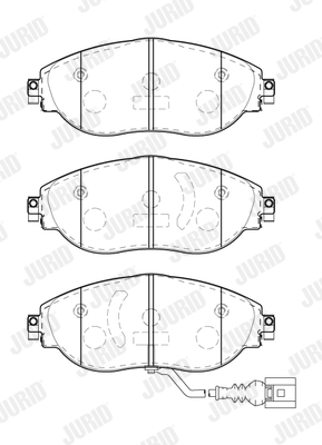 JURID 573838J fékbetétkészlet, tárcsafék elsőtengely AUDI CUPRA SEAT SKODA VW