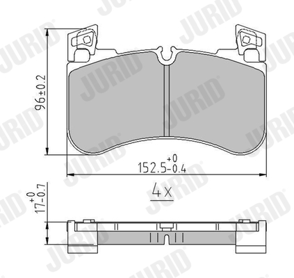 TOMEX Brakes TX 13-60 Bremsekloss sett