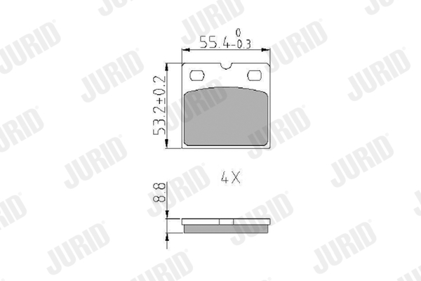 JURID 573940J Bremsekloss sett