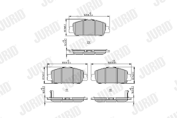 DELPHI LP3373 Bremsekloss sett
