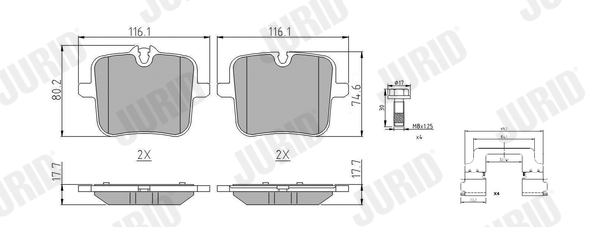 QUARO QP8533C QUARO SILVER CERAMIC Bremsekloss sett