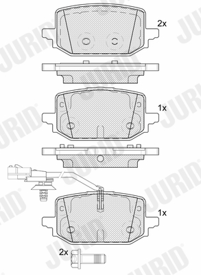 JURID 574354J Brake Pad Set, disc brake