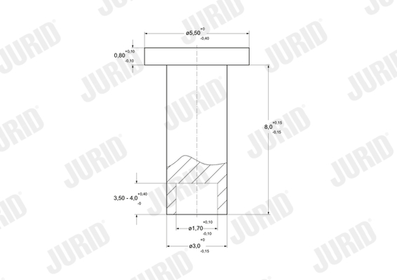 JURID 8102030012 Rivet, drum brake lining
