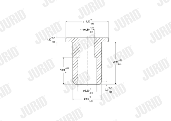 JURID 8162080003 Rivet, drum brake lining