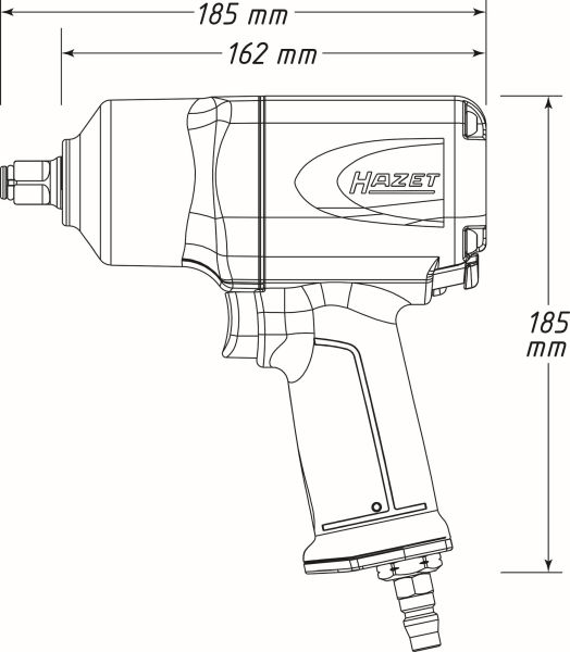 HAZET 9012EL-SPC Slagskrutrekker (trykkluftdrevet)