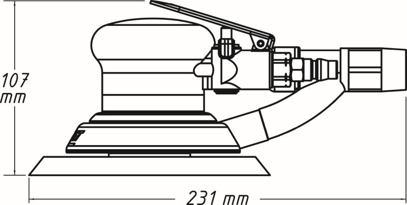 HAZET 9033-2 Eksentersliper (trykkluftdrevet)