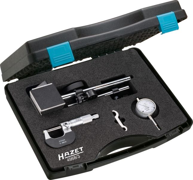 HAZET 4968/3 Kontrollsett, bremseskiveslag kontroll