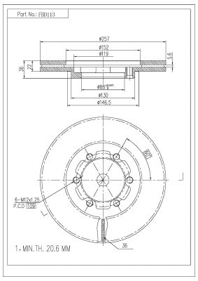 FI.BA FBD113 Δισκόπλακα