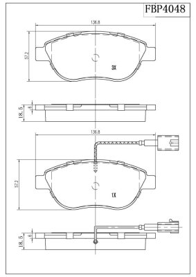 FI.BA FBP4048 Σετ τακάκια,...