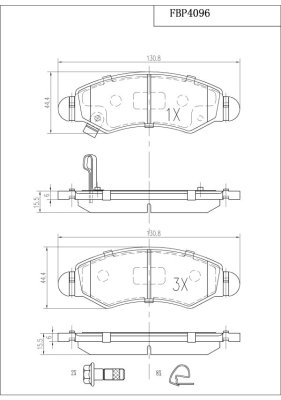 FI.BA FBP4096 Σετ τακάκια,...
