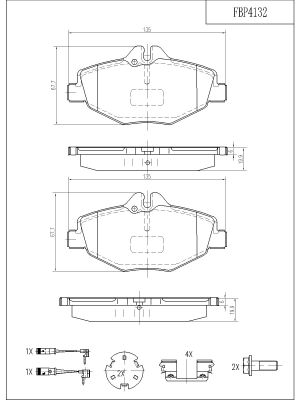 FI.BA FBP4132 Σετ τακάκια,...
