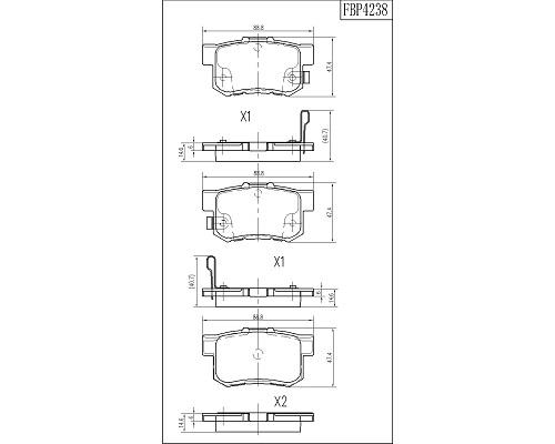 FI.BA FBP4238 Σετ τακάκια,...