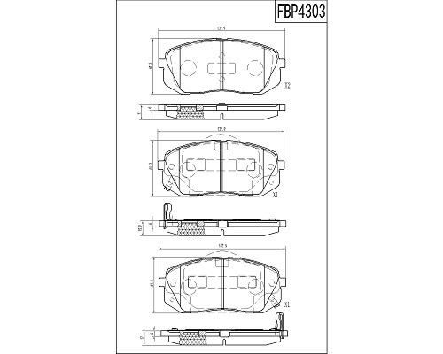 FI.BA FBP4303 Σετ τακάκια,...