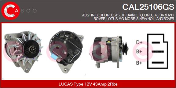 CASCO CAL25106GS Alternatore