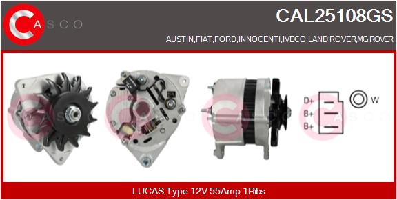 CASCO CAL25108GS Alternatore