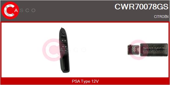 CASCO CWR70078GS Διακόπτης,...
