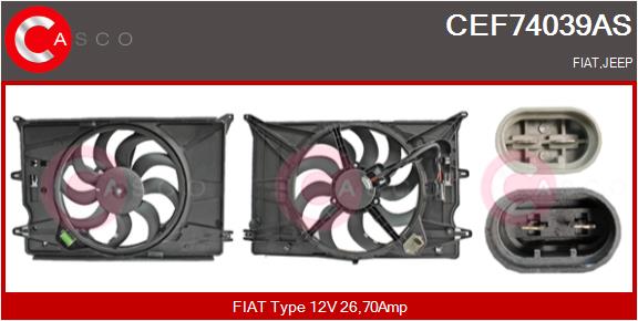 CASCO CEF74039AS Elektromotor vetráka chladiča