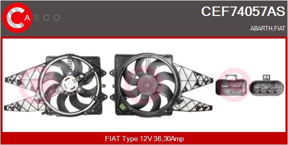 CASCO CEF74057AS Elektromotor vetráka chladiča