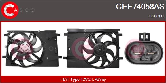 CASCO CEF74058AS Elektromotor vetráka chladiča