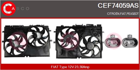 CASCO CEF74059AS Elektromotor vetráka chladiča
