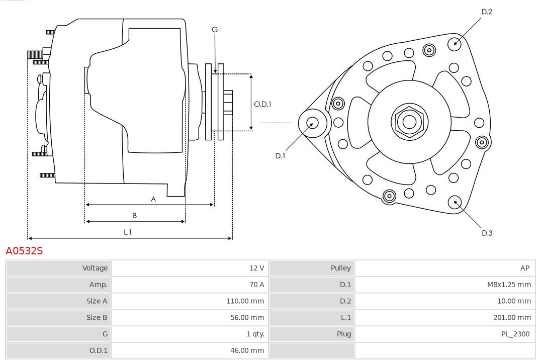 AS-PL A0532S Dynamo