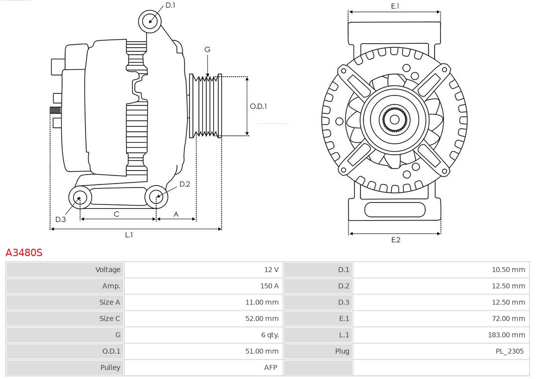 AS-PL A3480S Dynamo