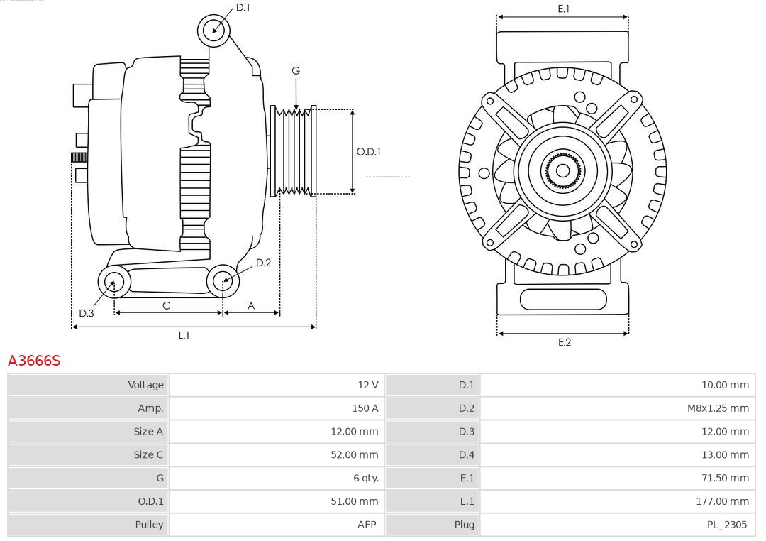 AS-PL A3666S Dynamo