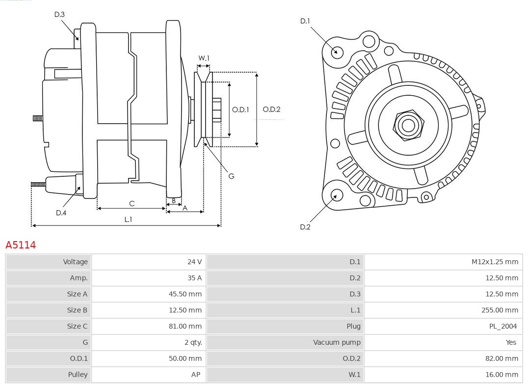 AS-PL A5114 Brandneu AS-PL Generator
