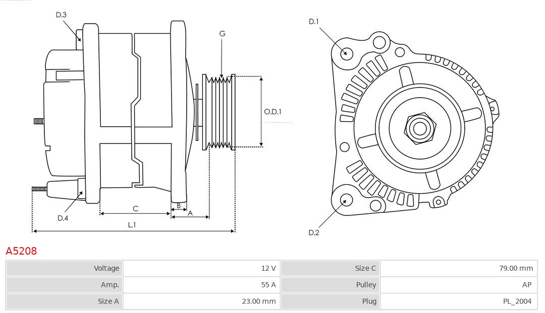 AS-PL A5208 Brandneu AS-PL Generator
