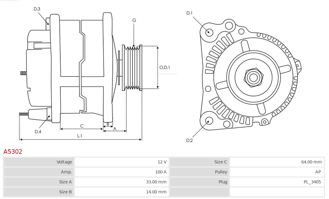 AS-PL A5302 Brandneu AS-PL Generator