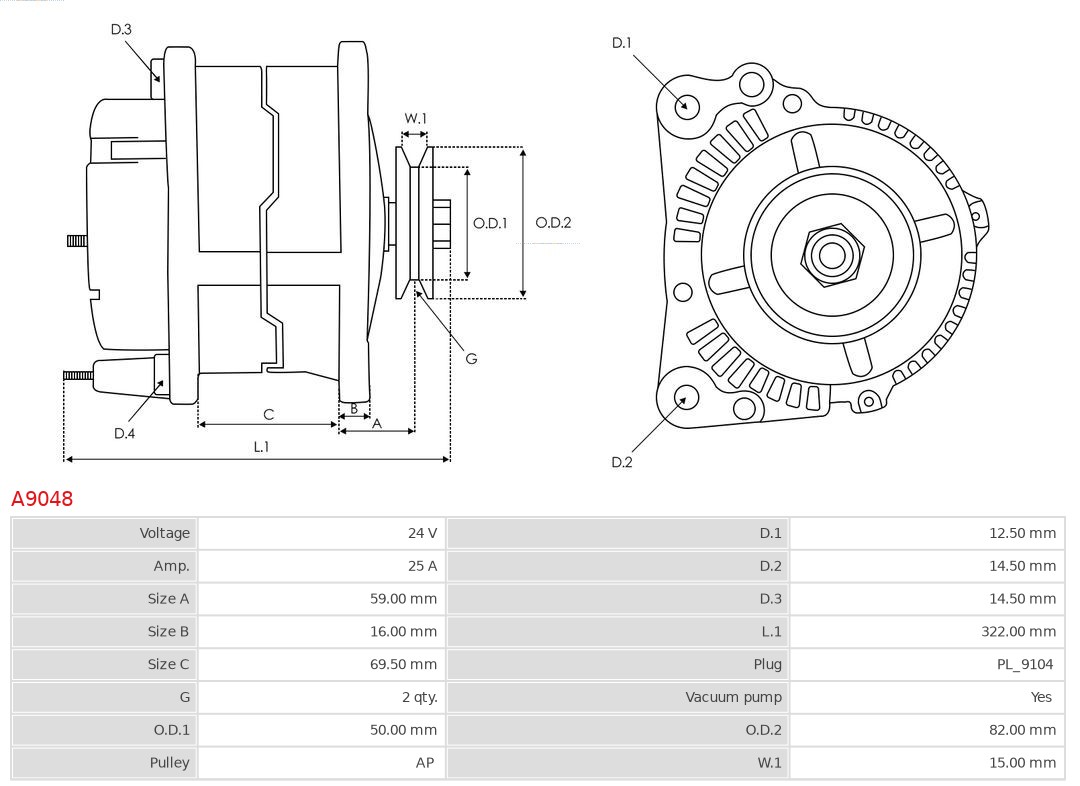 AS-PL A9048 Brandneu AS-PL Generator