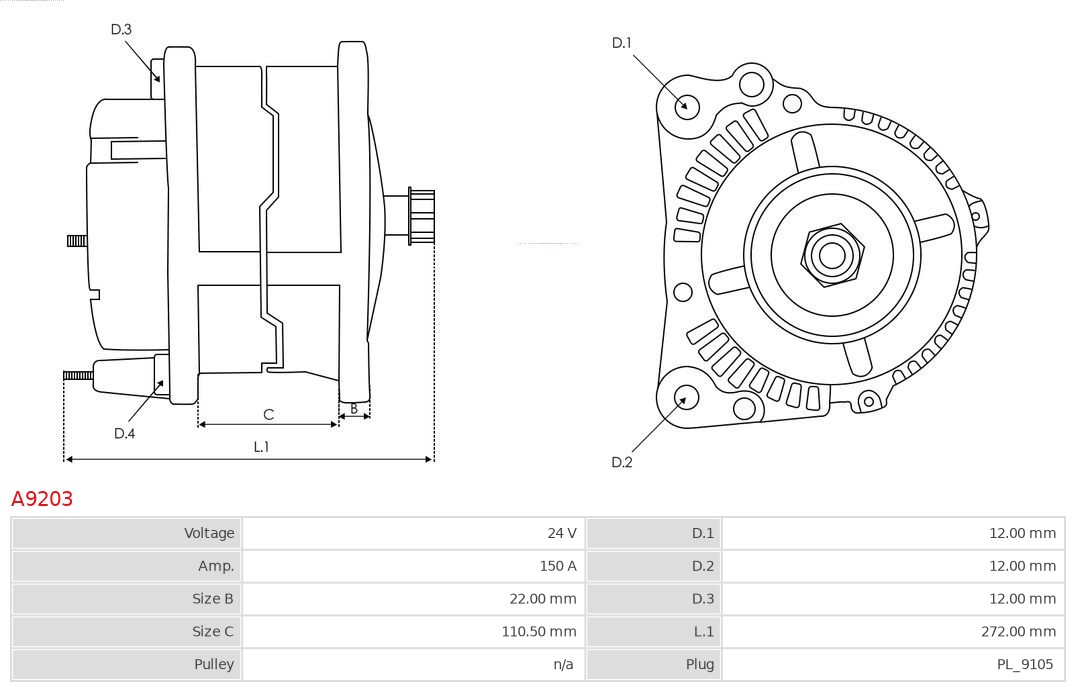 AS-PL A9203 Brandneu AS-PL Generator