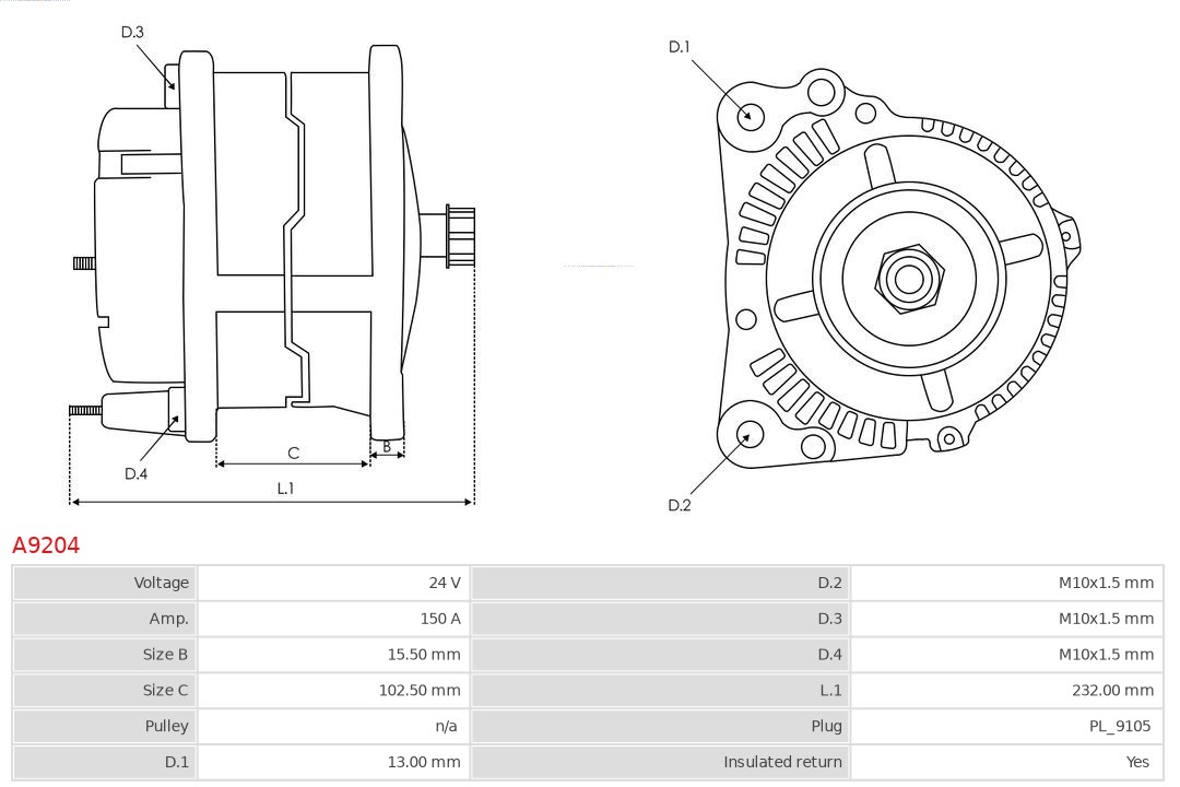AS-PL A9204 Brandneu AS-PL Generator