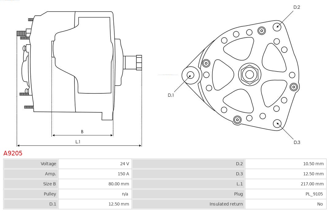 AS-PL A9205 Brandneu AS-PL Generator