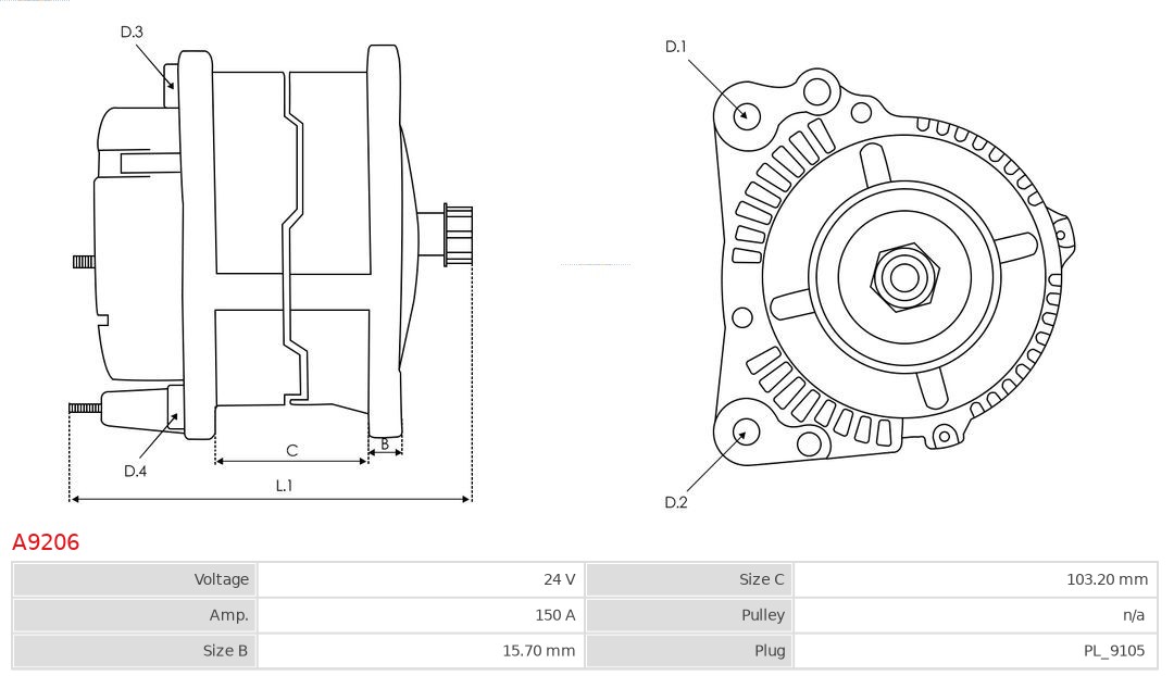 AS-PL A9206 Brandneu AS-PL Generator
