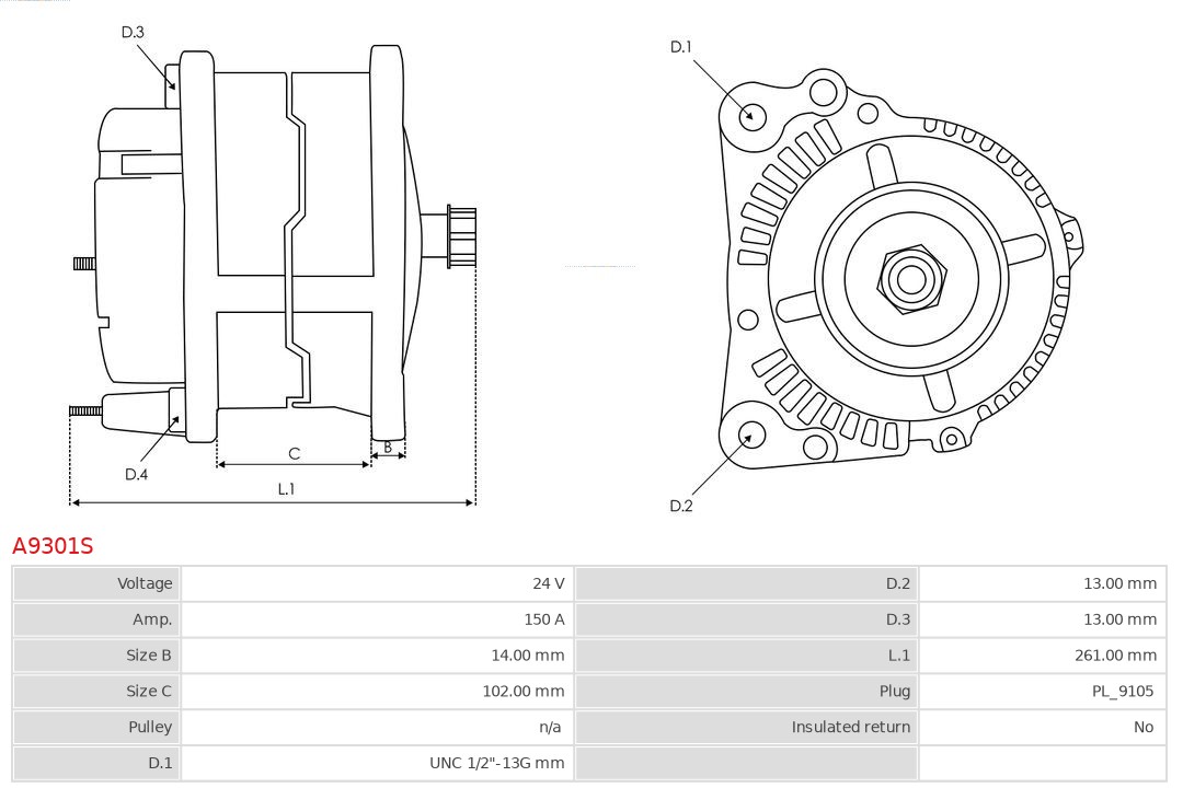 AS-PL A9301S Brandneu AS-PL Generator