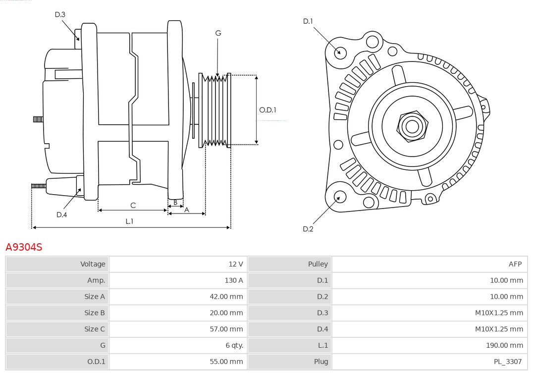 AS-PL A9304S Dynamo