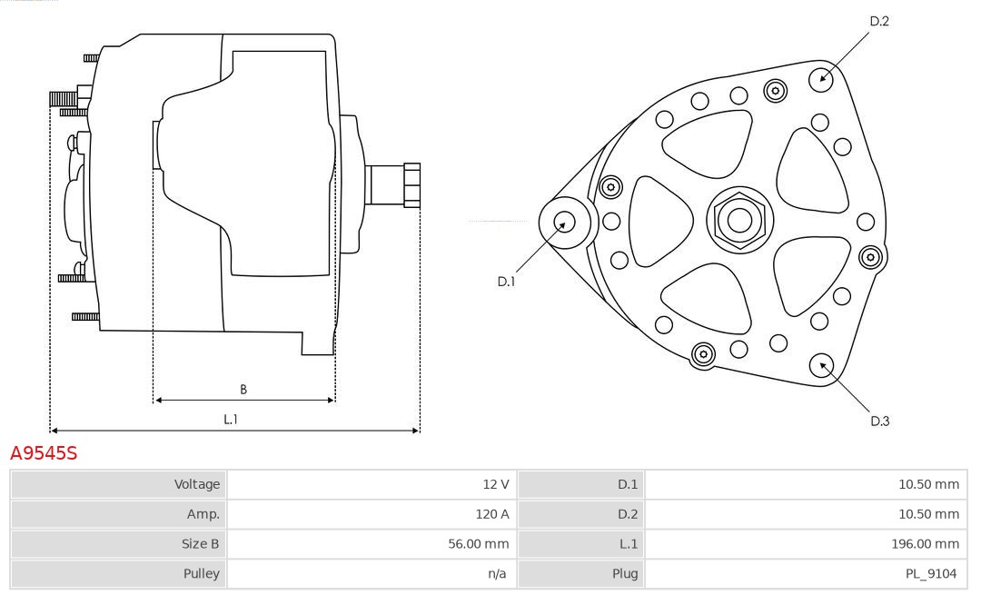 AS-PL A9545S Brandneu AS-PL Generator
