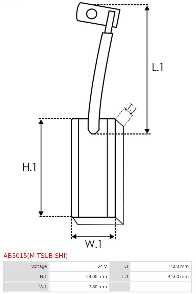 AS-PL AB5015(MITSUBISHI) Brandneu Mitsubishi Kohlebürste, Generator