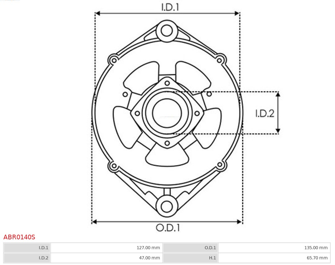 AS-PL ABR0140S Holder, generator-drivflens