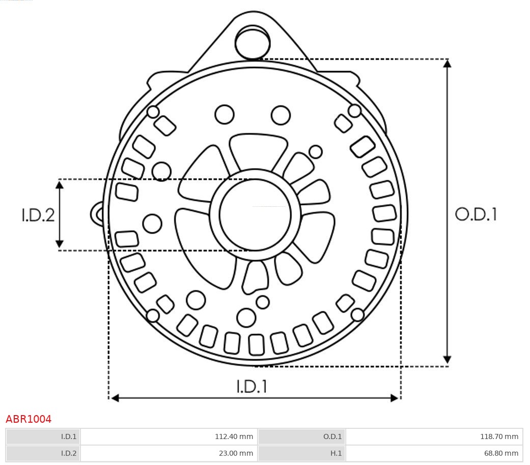 AS-PL ABR1004 Holder, generator-drivflens