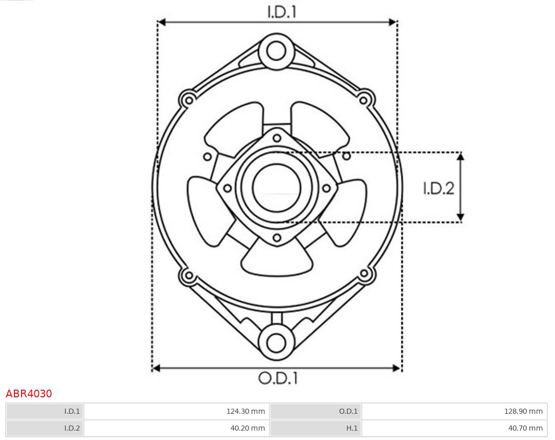 AS-PL ABR4030 Holder, generator-drivflens