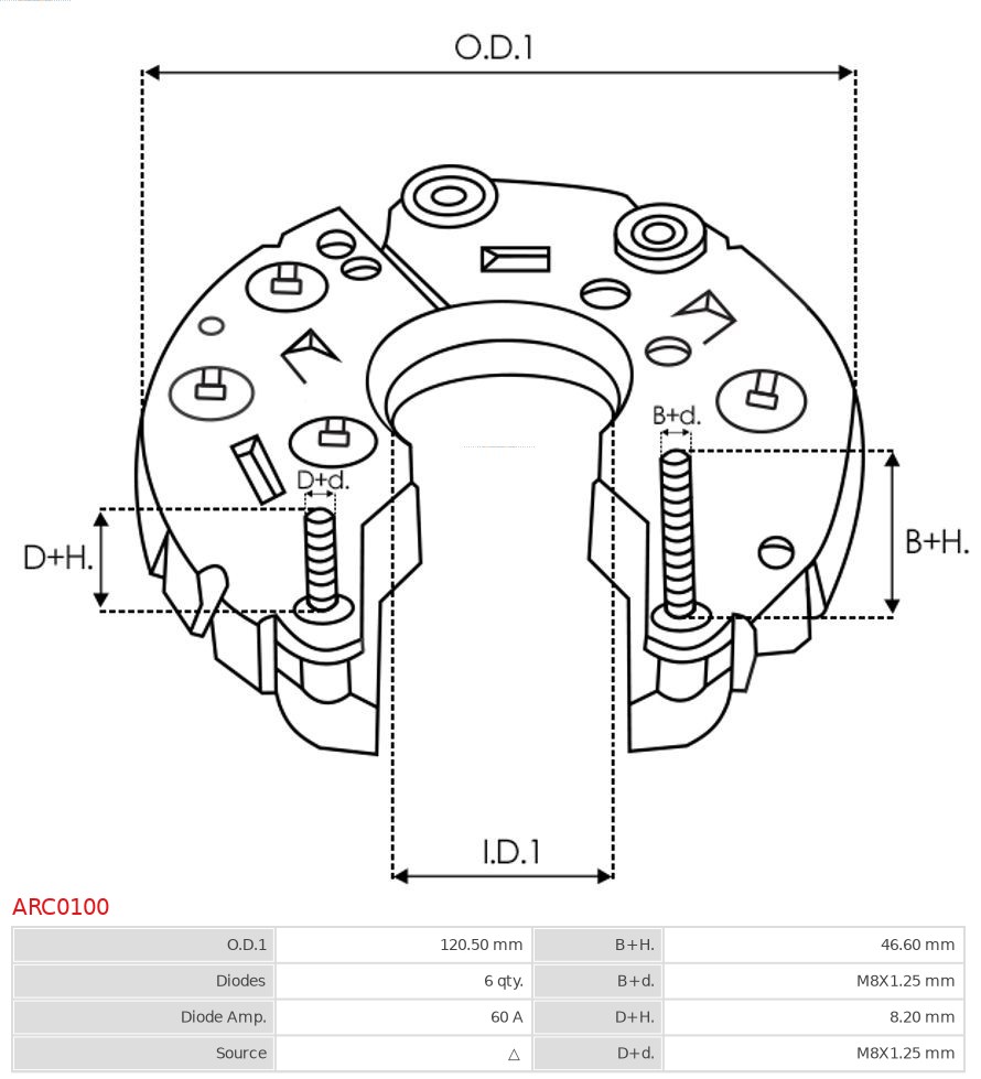 AS-PL ARC0100 Brandneu AS-PL Gleichrichter, Generator