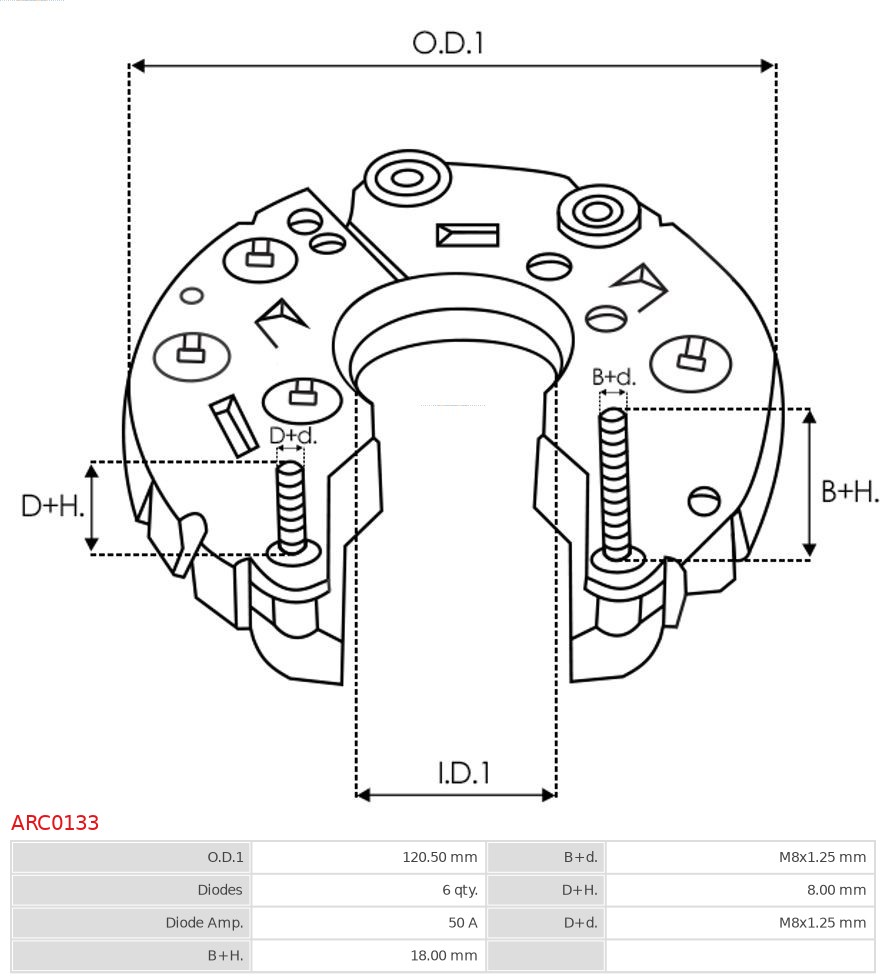AS-PL ARC0133 Brandneu AS-PL Gleichrichter, Generator