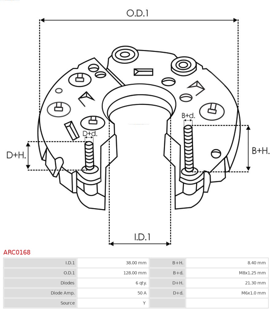 AS-PL ARC0168 Brandneu AS-PL Gleichrichter, Generator