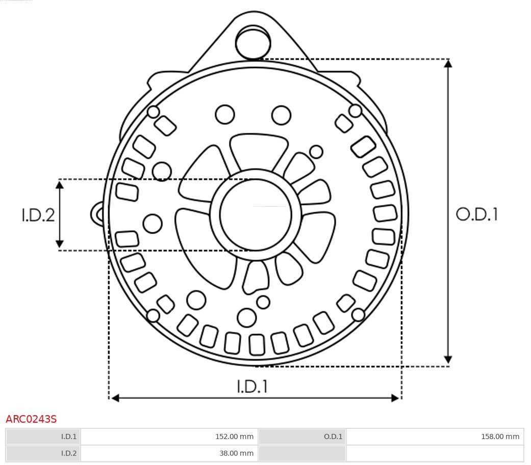 AS-PL ARC0243S Holder, generator-drivflens