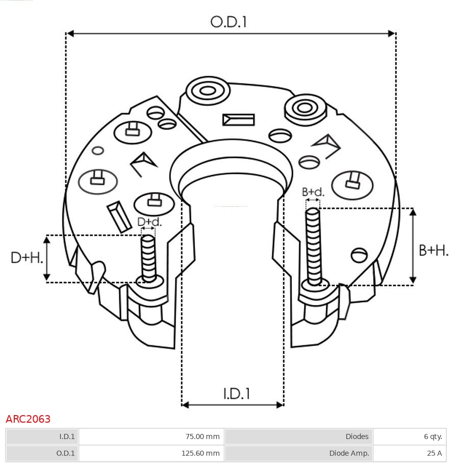 AS-PL ARC2063 Brandneu AS-PL Gleichrichter, Generator