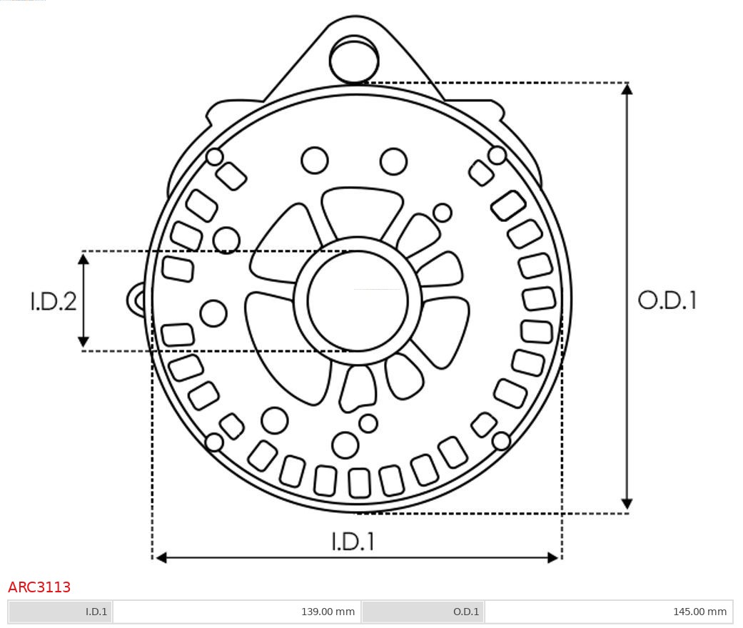 AS-PL ARC3113 Holder, generator-drivflens
